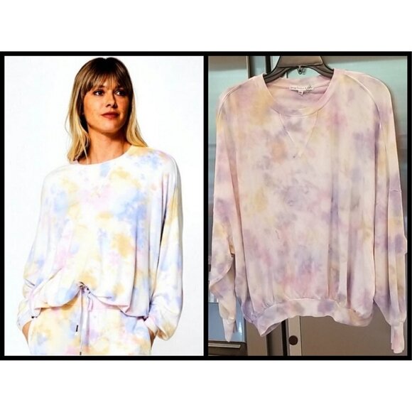 💕YOUNG FABULOUS & BROKE💕 Juliette Sweatshirt Violet Burst Tie-Dye Medium M NWT - Picture 1 of 16
